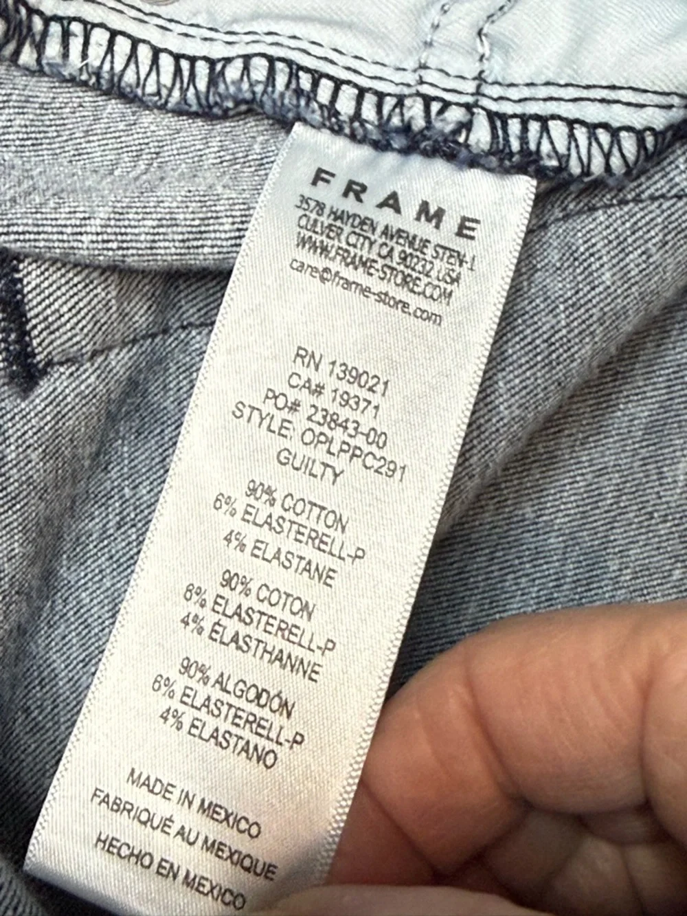 FRAME Le High Wide Leg Crop Jeans Dark Wash Size 30 - Picture 7 of 10